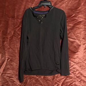 Six Lincoln Men's Black Long Sleeve Shirt